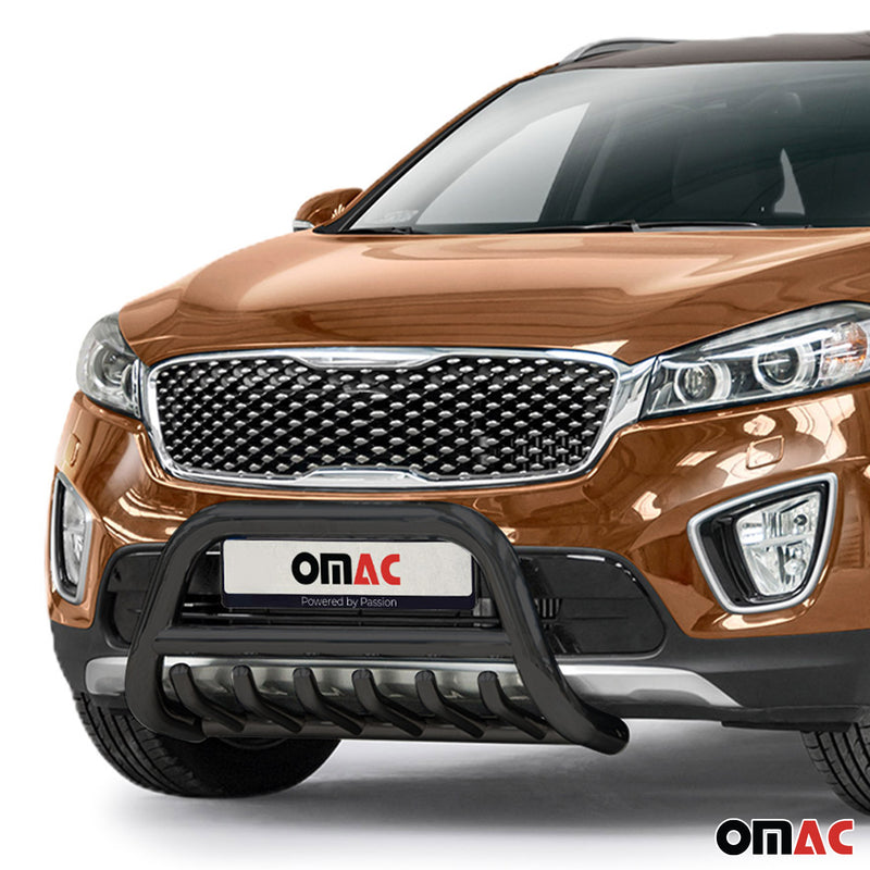 Protezione anteriore per Kia Sorento 2015-2018 con ABE acciaio nero 