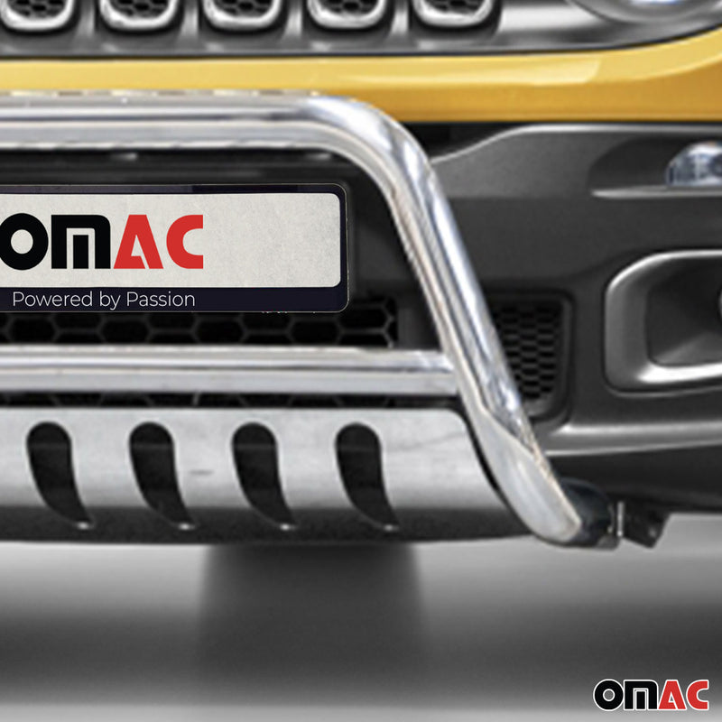 Protezione anteriore per Jeep Renegade 2014-2024 con ABE in acciaio inox argento 