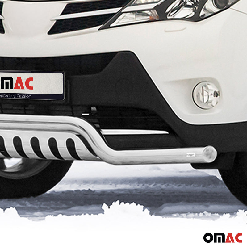Protezione anteriore per Toyota RAV4 2013-2015 in acciaio inox con ABE argento