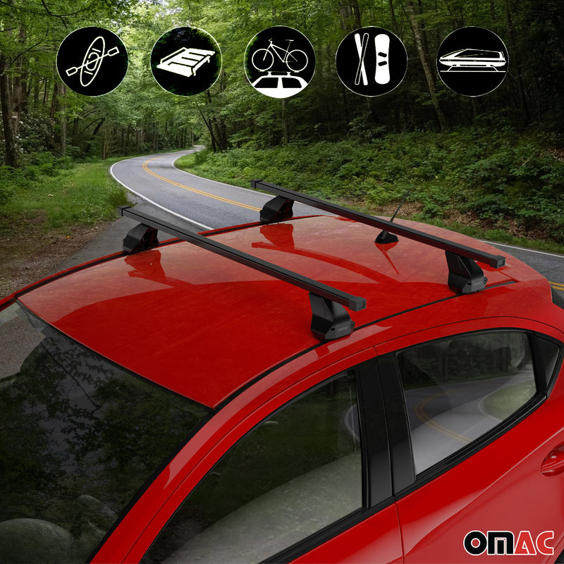 Portapacchi in acciaio Menabo per BMW Serie 1 F21 2012-2019 Nero 2x