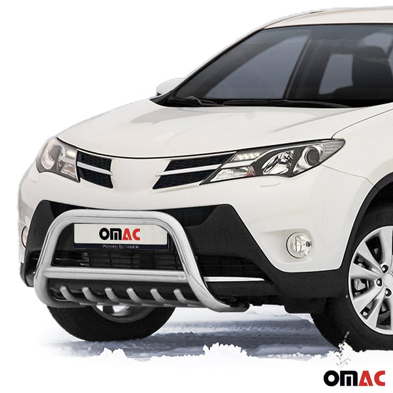 Protezione anteriore per Toyota RAV4 2013-2015 con ABE acciaio argento