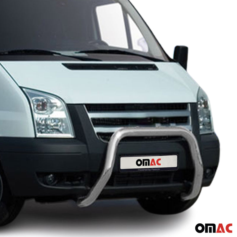 Protezione anteriore per Ford Transit 2006-2012 con bull bar ABE argento 