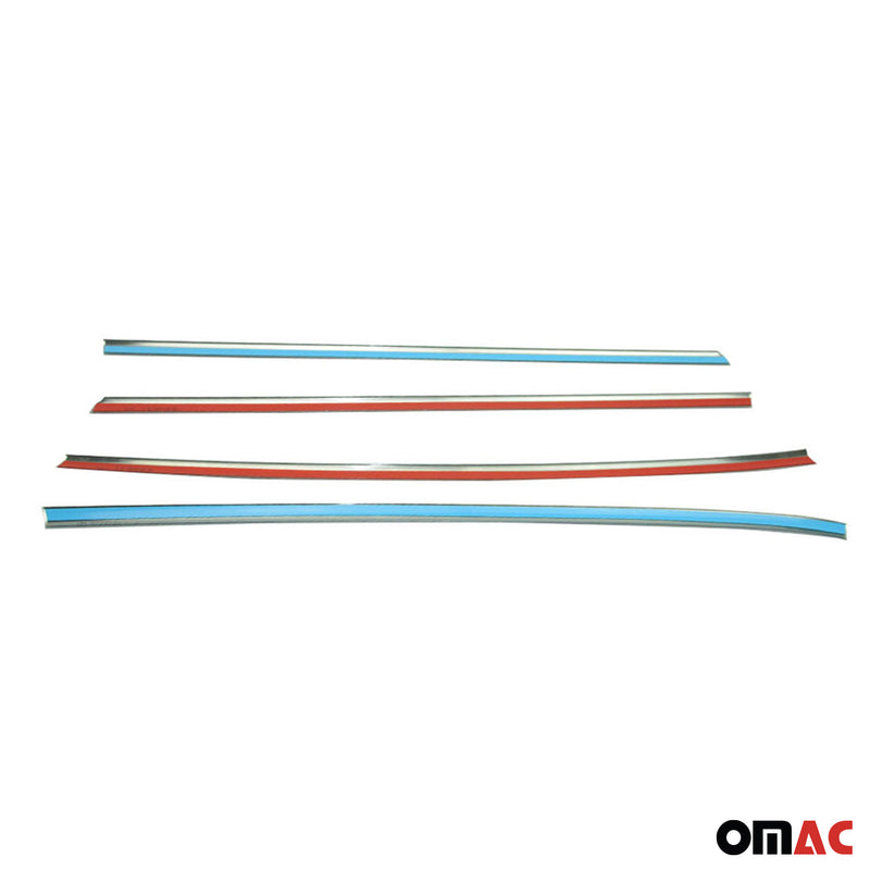 Listelli decorativi per finestrini per Peugeot 301 2012-2025 in acciaio inox cromato, 6 pezzi