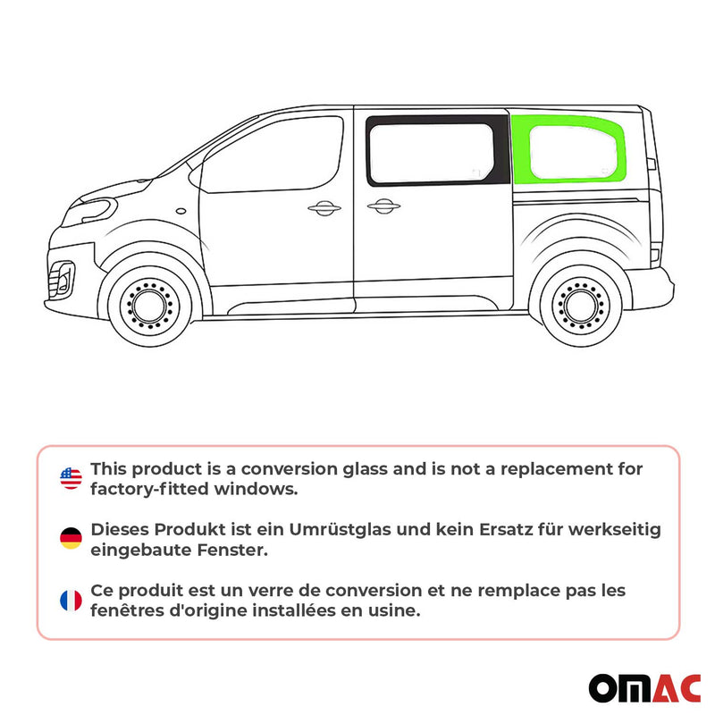 Seitenfenster Auto Fenster für Citroen Spacetourer 2017-2023 Schwarz Links L2