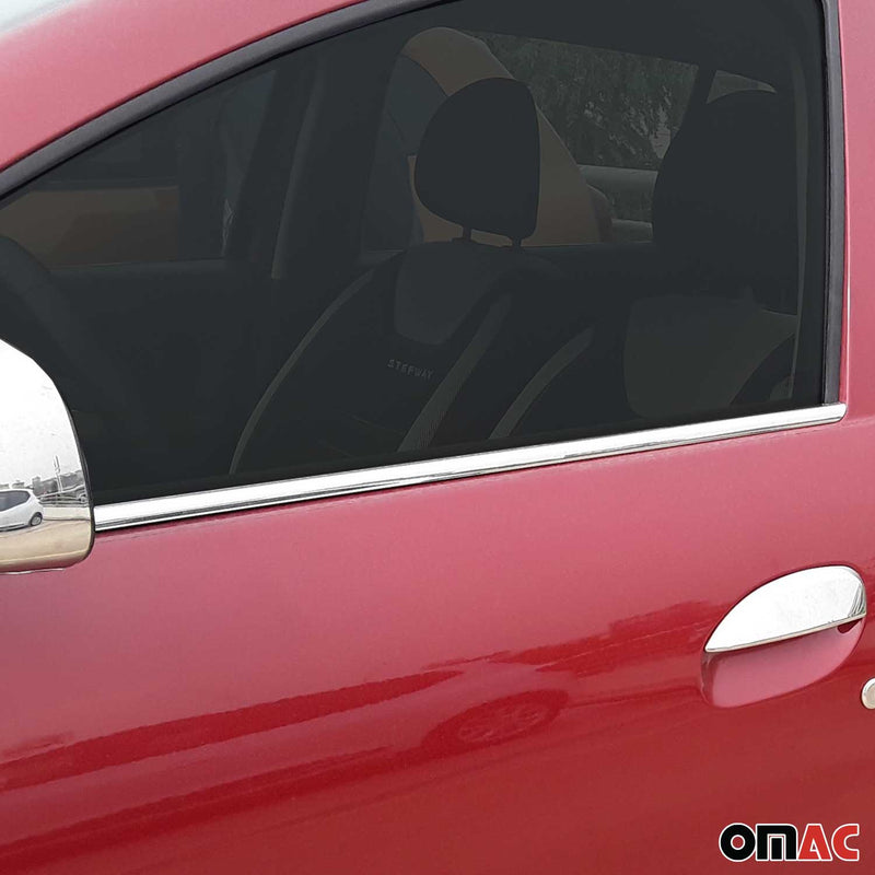 Listelli decorativi per finestrini per Dacia Sandero 2012-2020 in acciaio inox cromato, 4 pezzi 