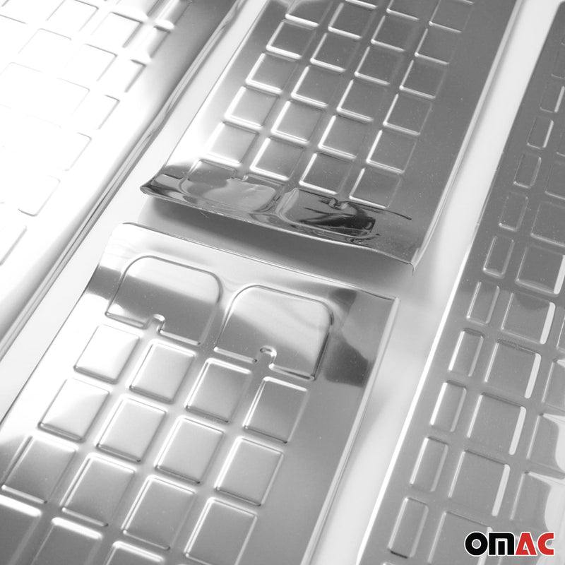 Soglie porte per Opel Zafira Life 2019-2025 in acciaio inox argento 4x