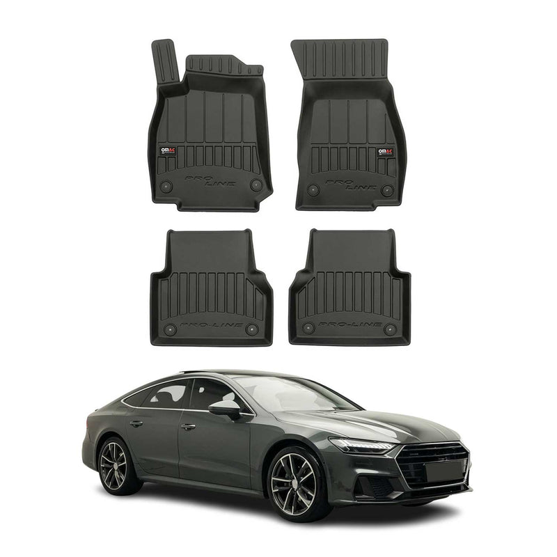 2018-2025 Audi A7 C8 Sportback Fußmatten TPE Schwarz 4 tlg