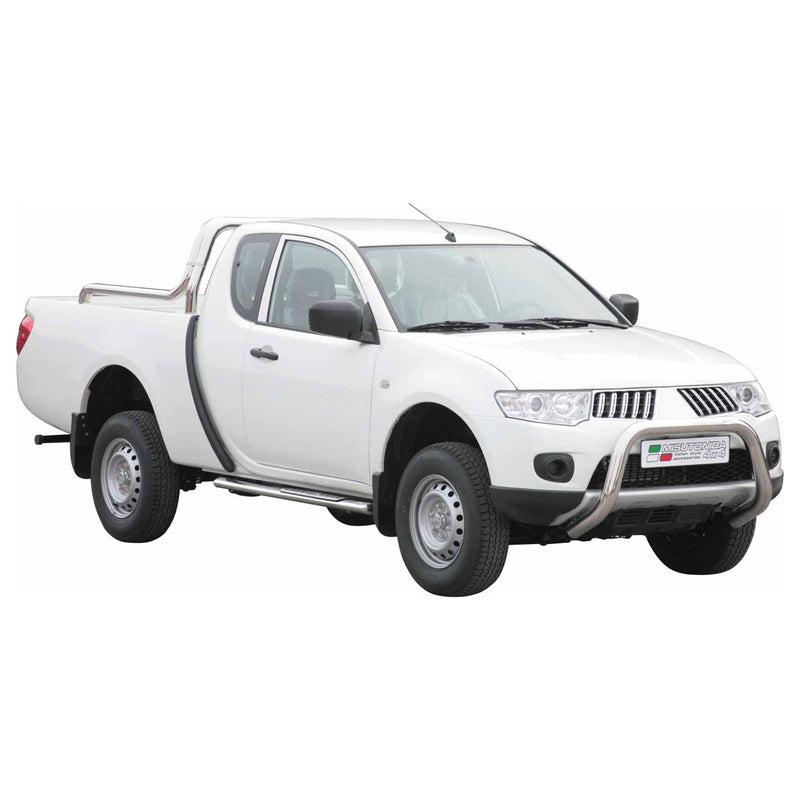 Minigonne laterali in acciaio per Mitsubishi L200 Club Cab 2010-2015 Grigio
