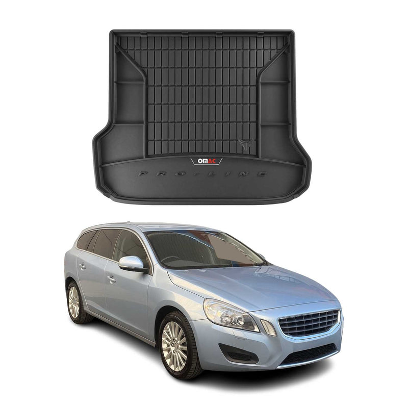 Vasca portabagagli in gomma OMAC per Volvo V70 2007-2016, vasca portabagagli in TPE, nera