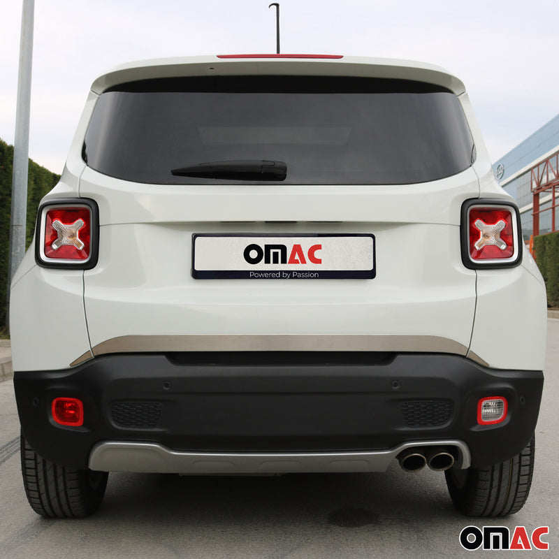 Modanatura posteriore del bagagliaio per Jeep Renegade 2015-2024 cromata spazzolata 3x
