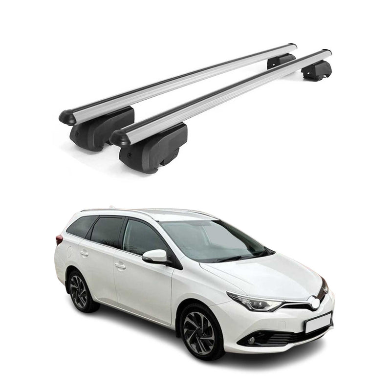 Dachträger Grundtäger für Toyota Auris mk2 Kombi 2012-2018 75kg Alu Silber 2tlg