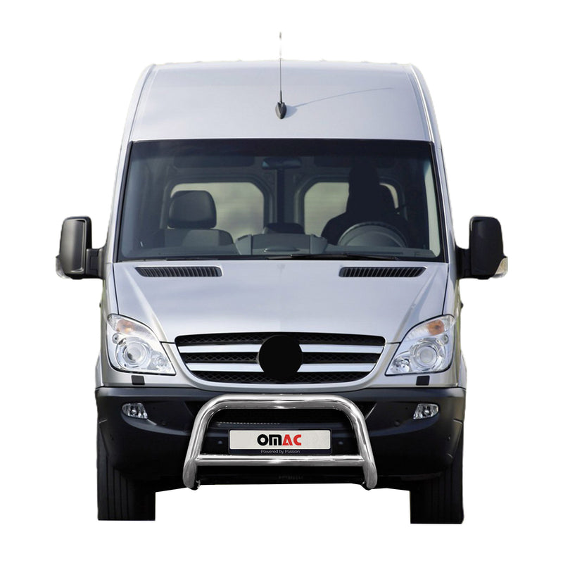Protezione anteriore per Mercedes Sprinter 2006-2014 con ABE acciaio argento 