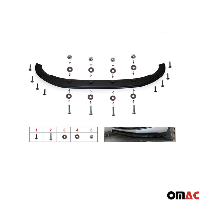 Spoiler anteriore per paraurti posteriore per Nissan Qashqai J11 2014-2017 ABS 1 pz. 
