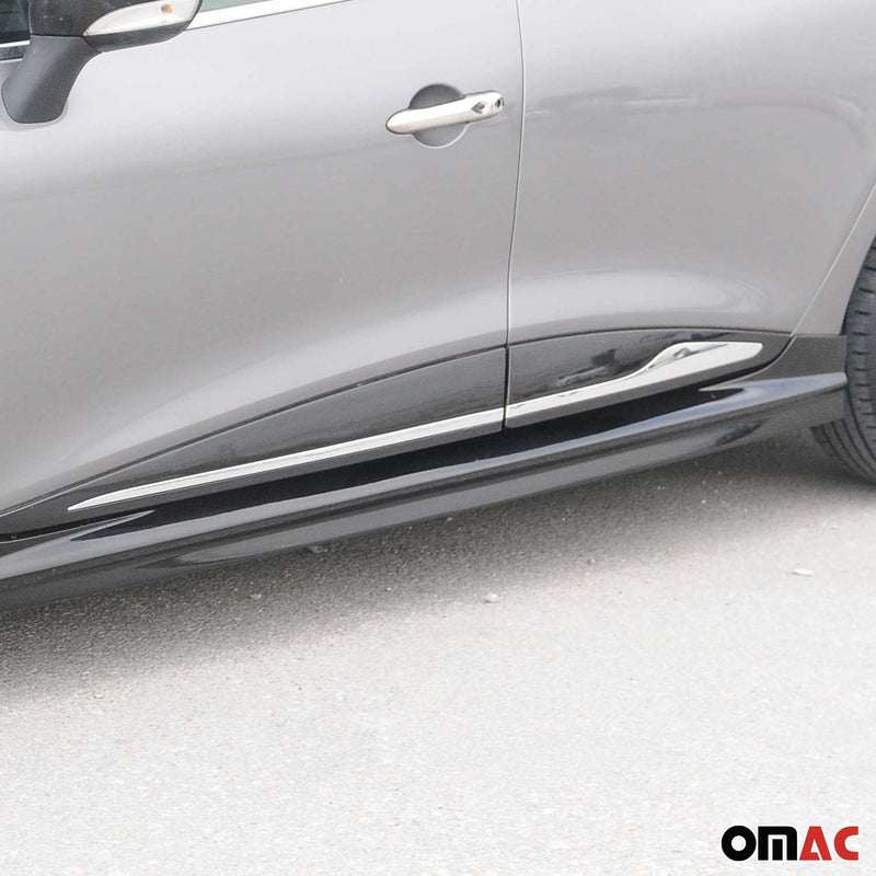 Striscia di protezione per portiera laterale, strisce per portiera, strisce di protezione per portiera per Renault Clio 2012-2019 cromate, 4 pezzi 