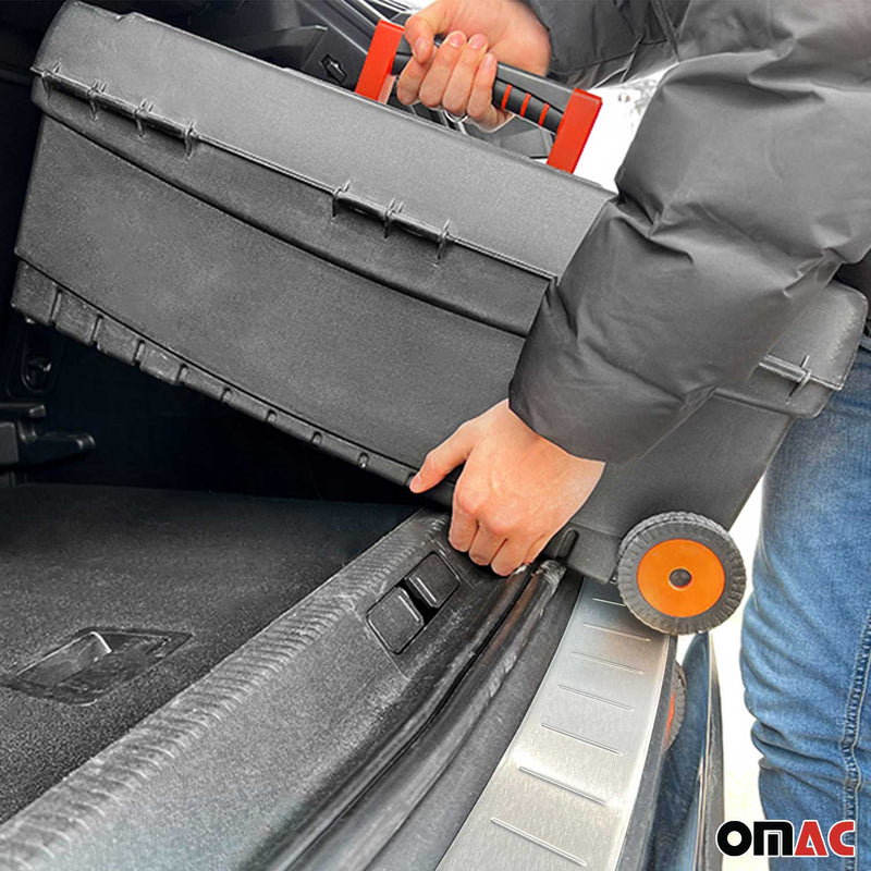 Protezione paraurti per soglia di carico per Audi Q5 FY 2017-2024 in acciaio inox spazzolato