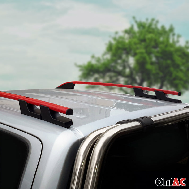 Barre trasversali per tetto in alluminio per VW Amarok DoubleCab 2010-2022 ABE Rosso 2 pezzi