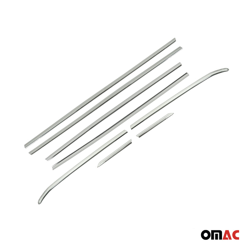 Listelli decorativi per finestrini per Ford Focus Station Wagon 2010-2018 in acciaio inox cromato, 8 pezzi 