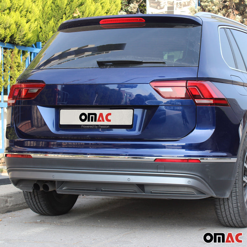 Fascia paraurti posteriore per VW Tiguan 2016-2020 in acciaio inox cromato, 3 pezzi