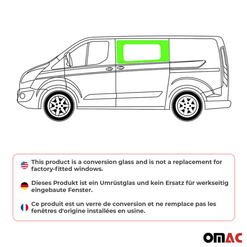 Finestrino laterale per auto per Ford Transit Custom 2013-2024 Sinistro L1 L2 RS