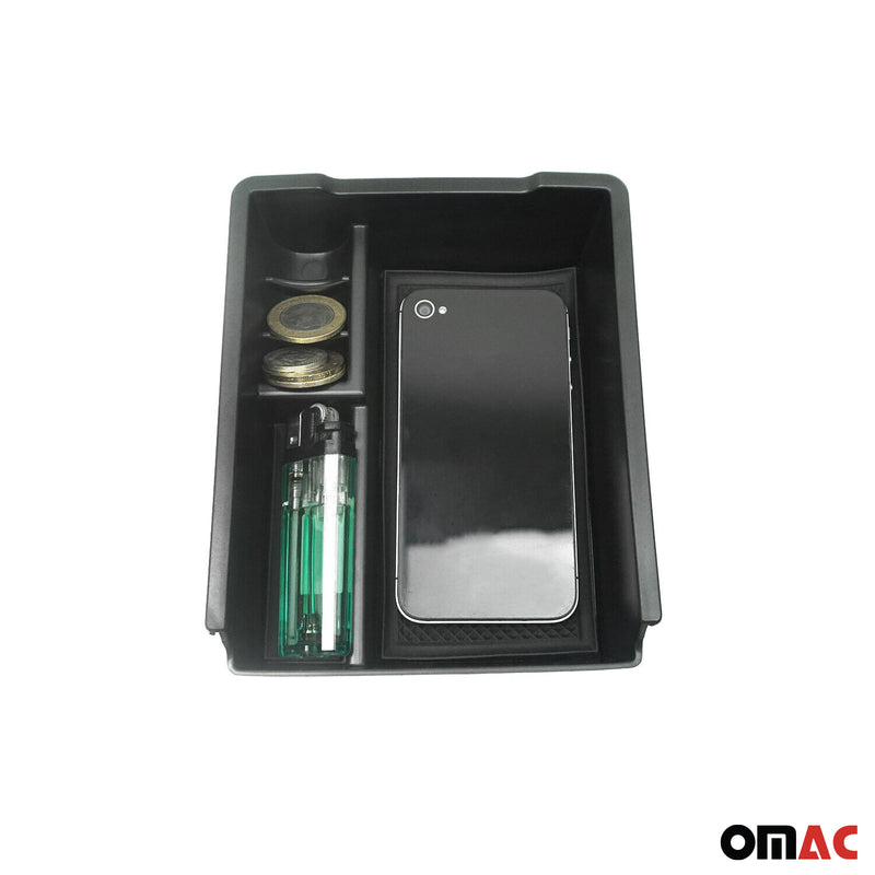 Box portaoggetti centrale per bracciolo per VW Jetta CC 2015-2019 ABS Nero