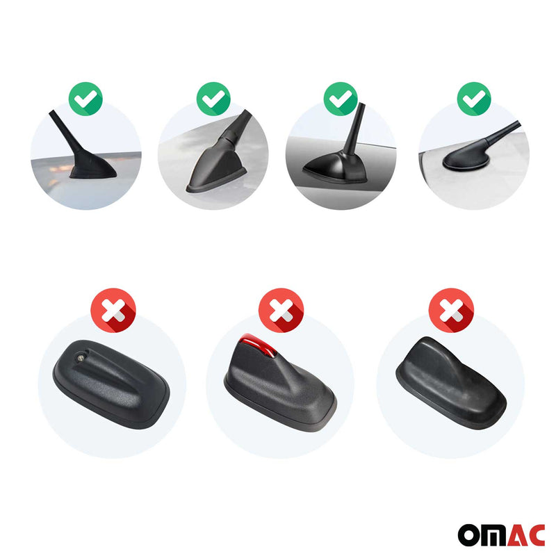 Antenna da tetto AM/FM, antenna per auto, antenna squalo nera