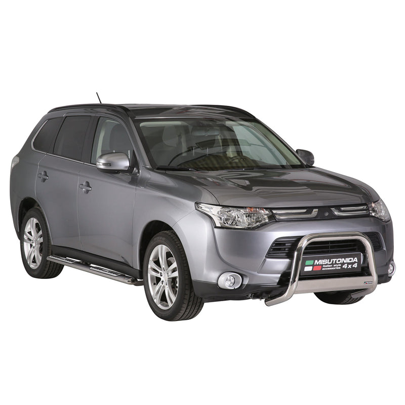 Minigonne laterali in acciaio inox per Mitsubishi Outlander 2013-2025 Grigio