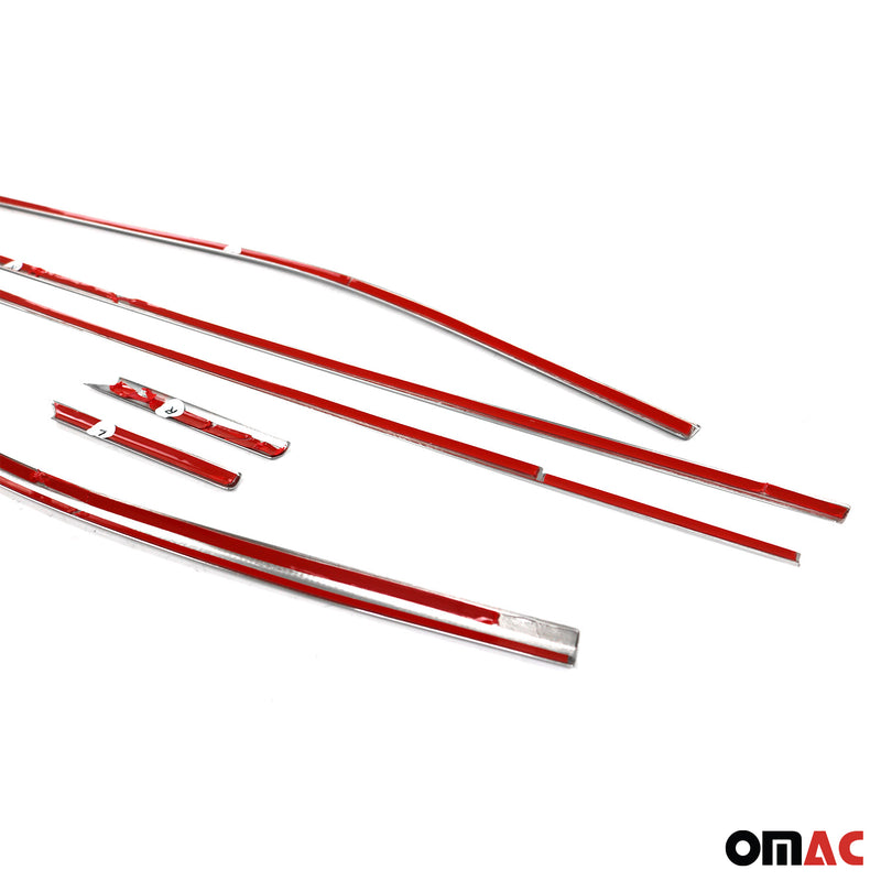 Listelli decorativi per finestrini per Seat Ibiza 2017-2025 hatchback 5 porte cromati 8 pezzi 