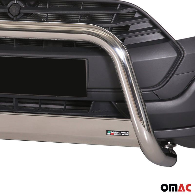 Barra di protezione anteriore per Ford Transit Custom Passo Corto 2013-2017 Grigio Ø 63 mm