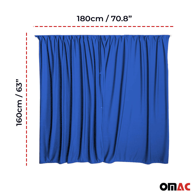 Tendine parasole per portellone posteriore per MAN TGE H2 blu, 2 pezzi