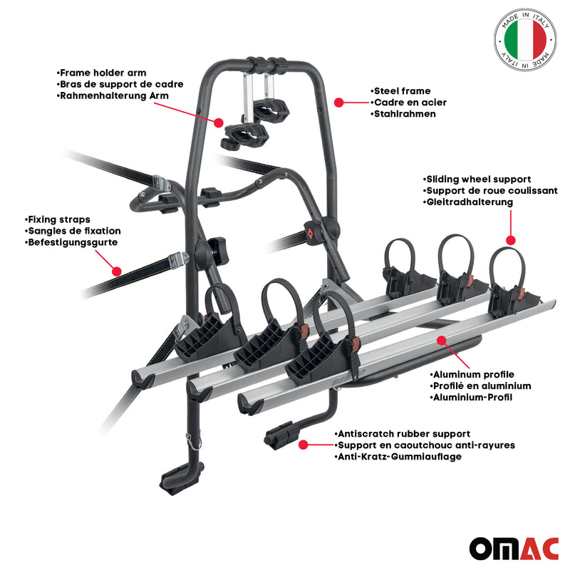 Portabici posteriore per E Bike Renault Talisman 3 bici