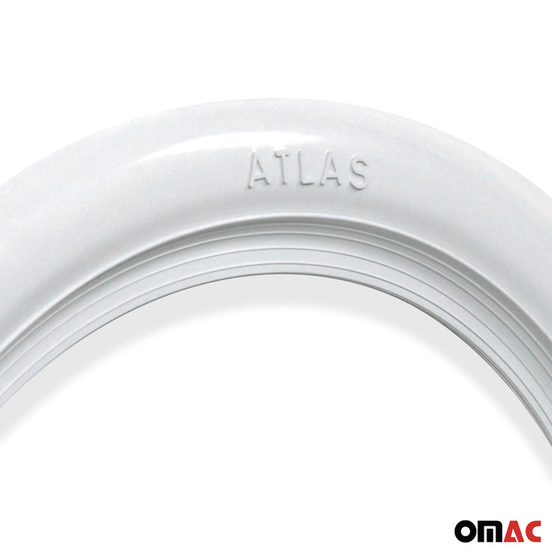 4x anelli a fascia bianca pneumatici a fascia bianca da 15 pollici in gomma bianca per tuning auto 