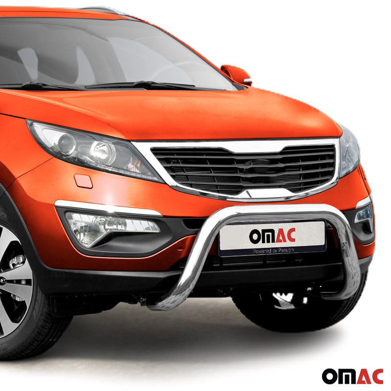 Protezione anteriore per Kia Sportage 2010-2015 con bull bar ABE argento
