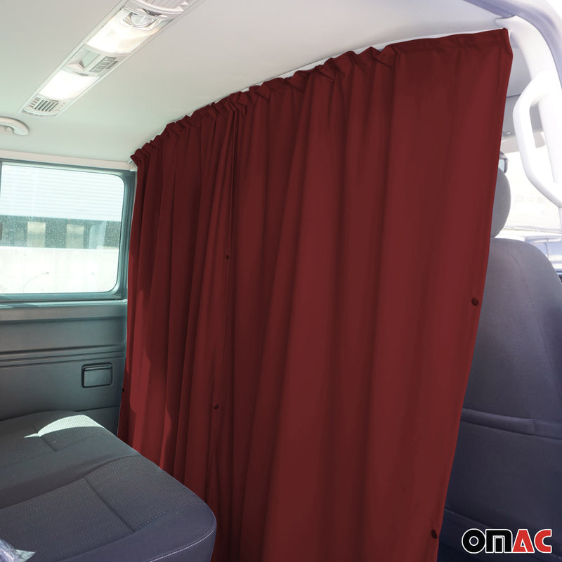 Tendine parasole per cabina di guida per Fiat Ducato H3 rosse 2 pezzi