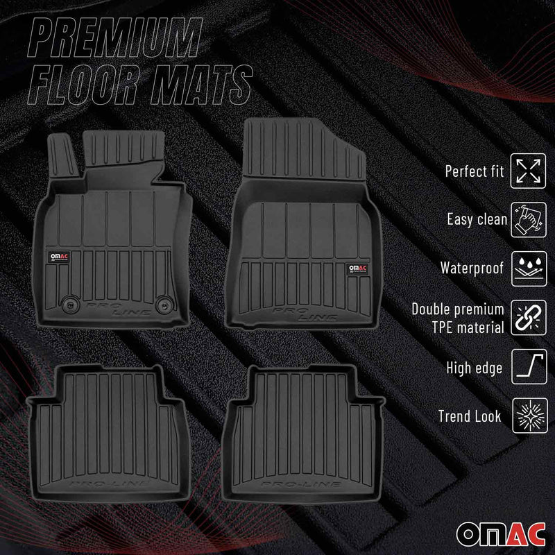 Tappetini per Toyota Camry 2018-2024 in TPE nero, 4 pezzi
