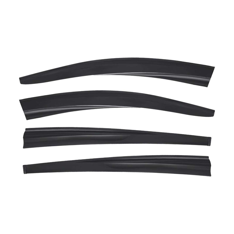 4 deflettori d'aria e deflettori pioggia per Dacia Sandero Stepway 2008-2012 in acrilico scuro
