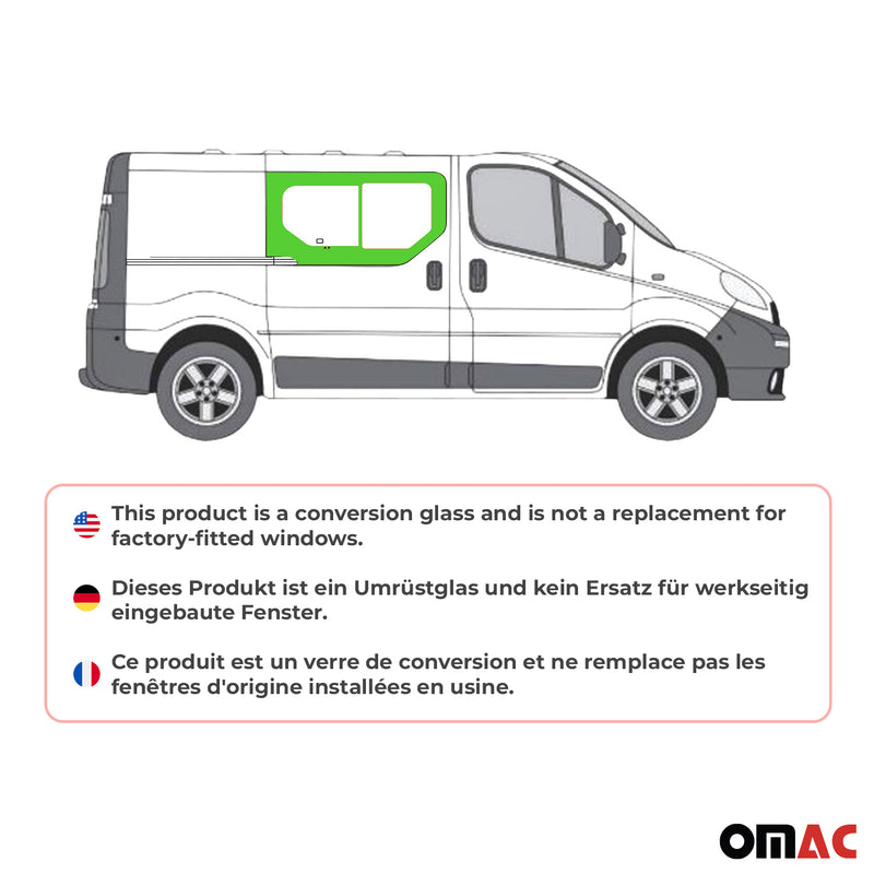 Finestrino laterale scorrevole per auto per Nissan Primastar 2001-2014 destro L1 L2