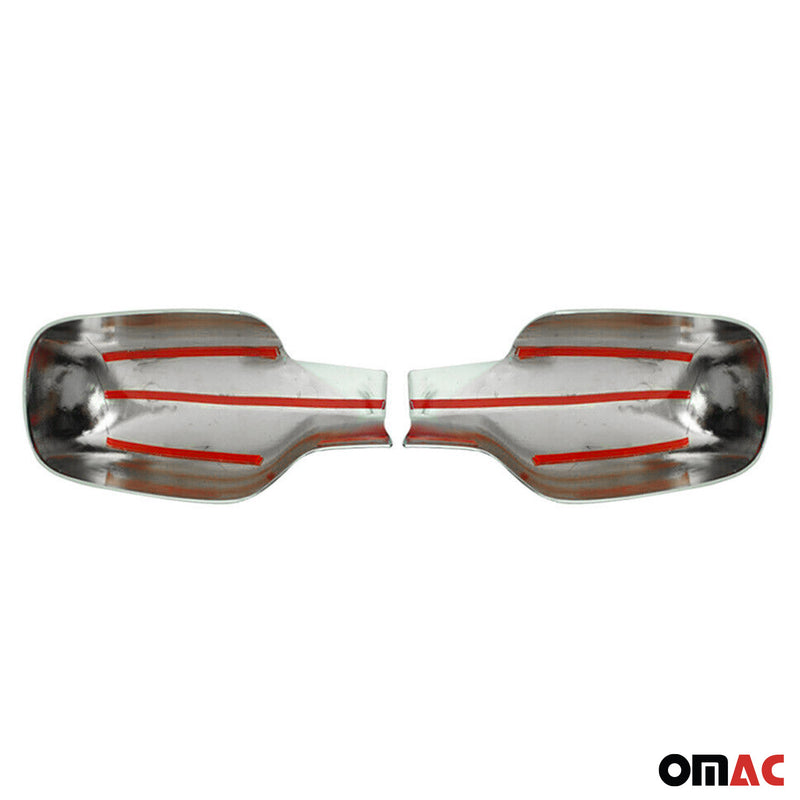 Calotte specchietti retrovisori per Renault Scenic 2003-2009 cromate ABS argento