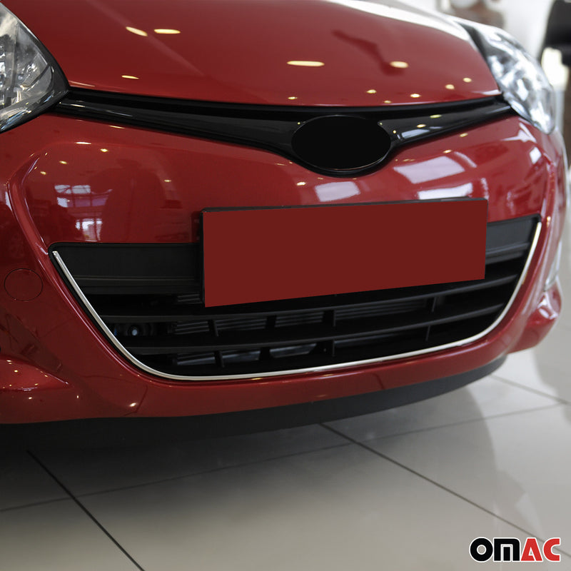 Kühlergrill Leisten Grillleisten für Hyundai i20 facelift 2012-2014 Chrom Silber