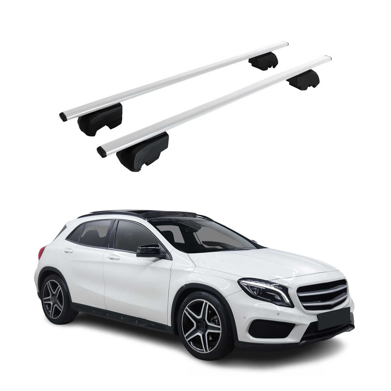 Portapacchi da tetto per Mercedes GLA X156 SUV 2014-2020 ABE Alu Silver