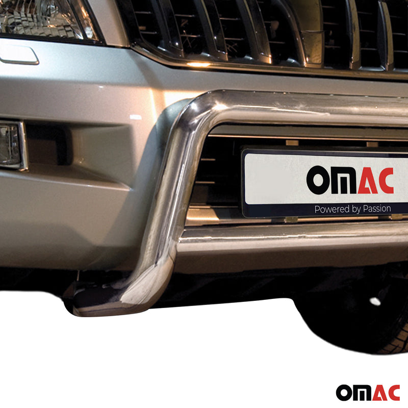 Protezione anteriore per Toyota Land Cruiser 120 2003-2009 ABE Argento 