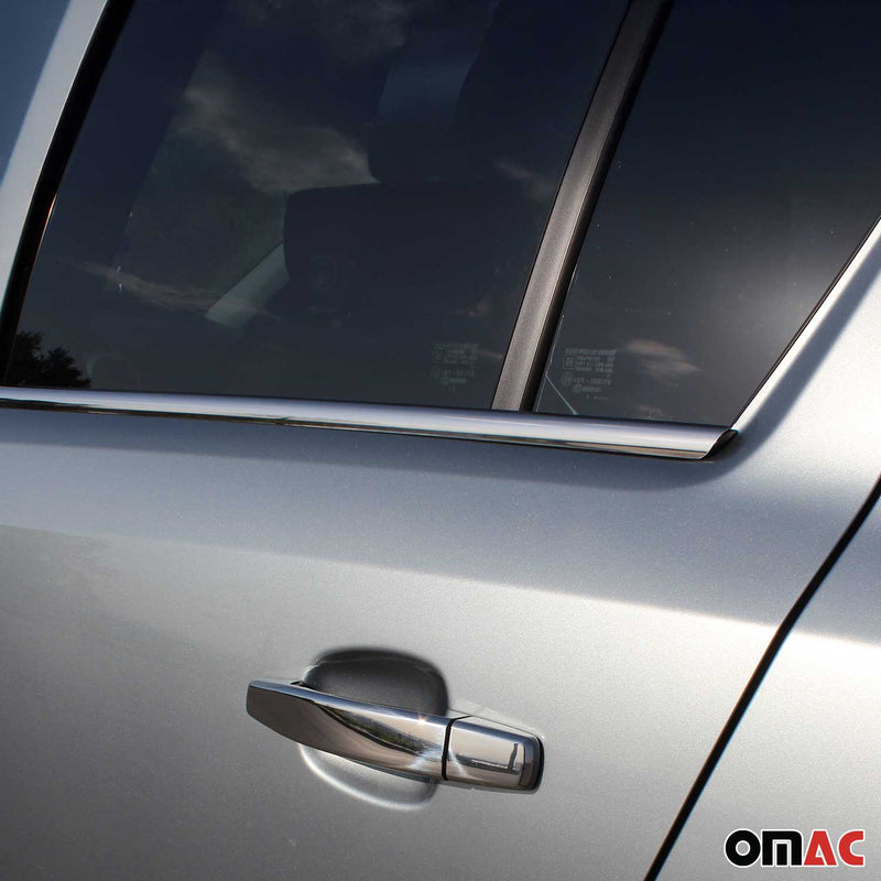 Listelli decorativi per finestrini Opel Corsa D 2006-2015 in acciaio inox cromato, 6 pezzi