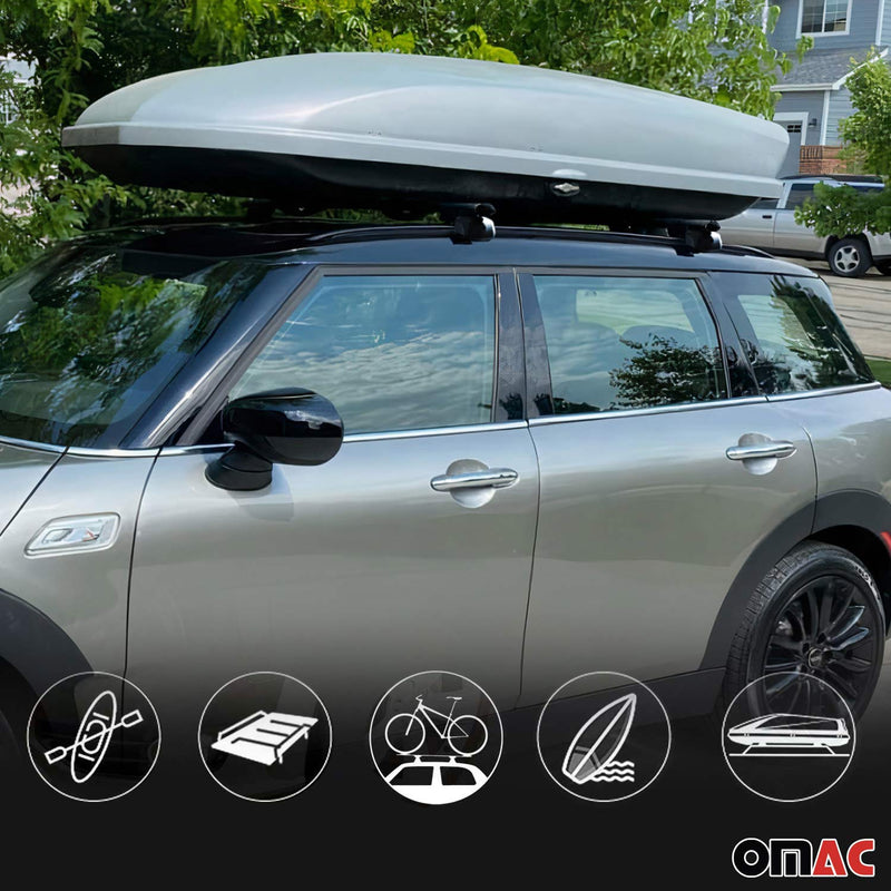 Portapacchi da tetto per Kia Soul II 2014-2019 barre trasversali ABE grigio alluminio 2x