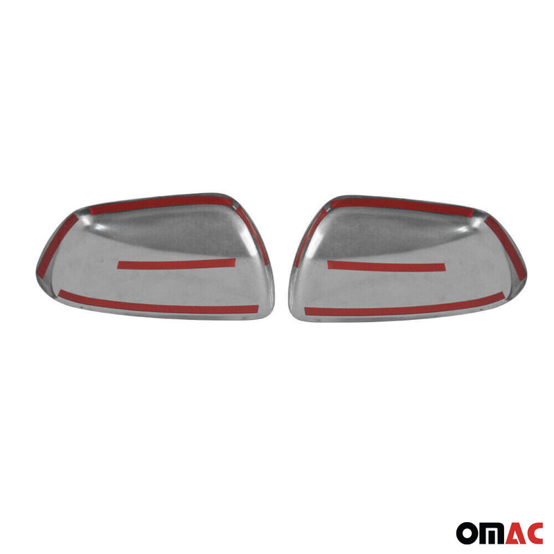 Calotte specchietti retrovisori per Daihatsu Materia 2006-2012 in acciaio inox argento 