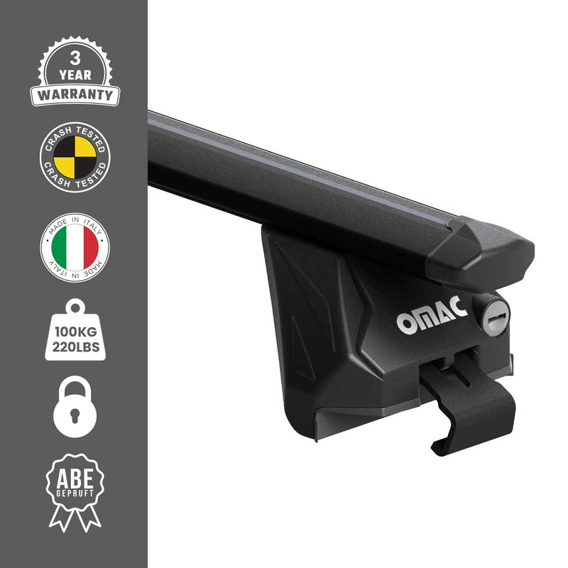 Portapacchi da tetto per BMW Serie 5 Touring F11 G31 2010-2025 Alu Nero 2x ABE