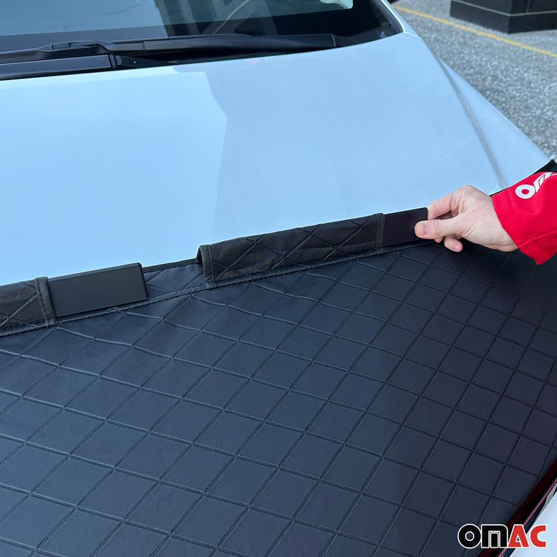 Protezione per cofano Protezione per cofano per Ford C-Max 2015-2019 Nero Metà