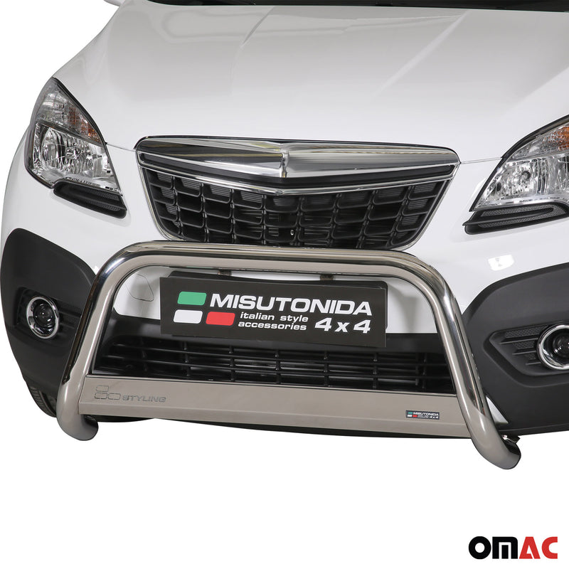 Protezione anteriore per Opel Mokka 2012-2016 ø63mm acciaio argento