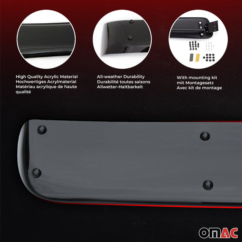 Visiera parasole esterna parasole per Citroen Jumper 2006-2025 Acrilico