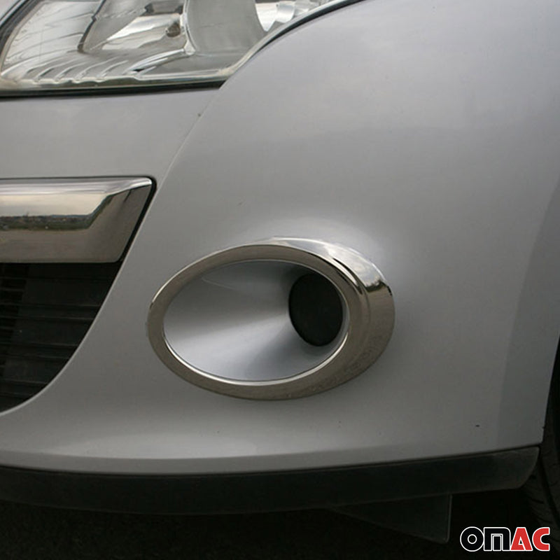 Cornice fendinebbia per Renault Megane 2009-2013 in acciaio inox 2x 