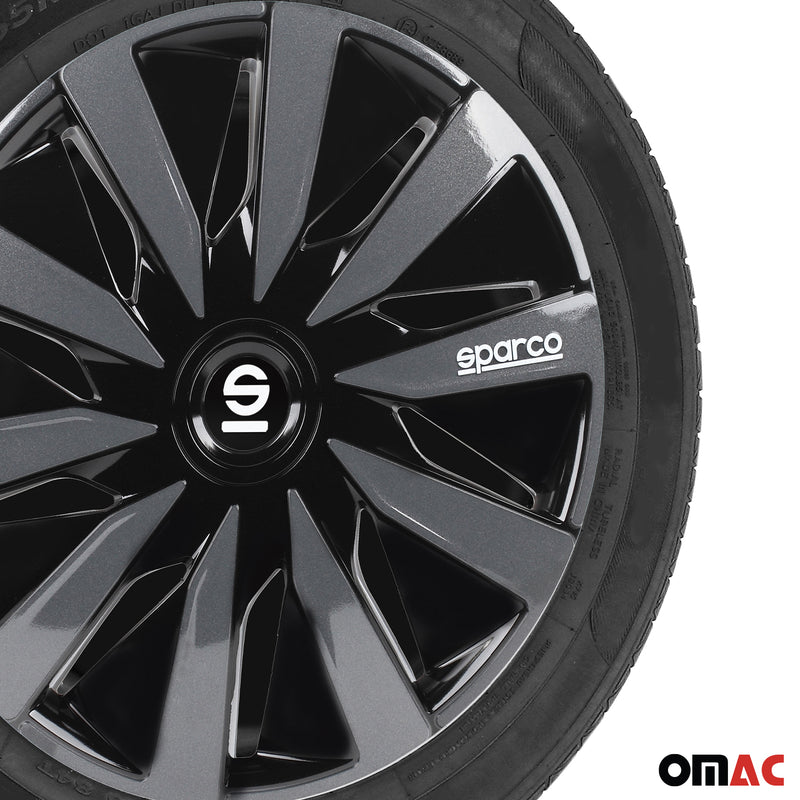 Coprimozzi Sparco 14 pollici Lazio Nero Grigio 4 pezzi