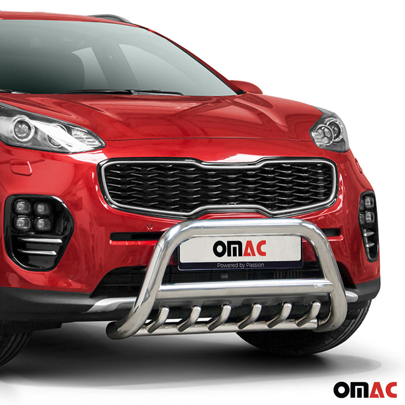 Frontbügel Frontschutzbügel für Kia Sportage 2015-2021 mit ABE Rammschutz Silber